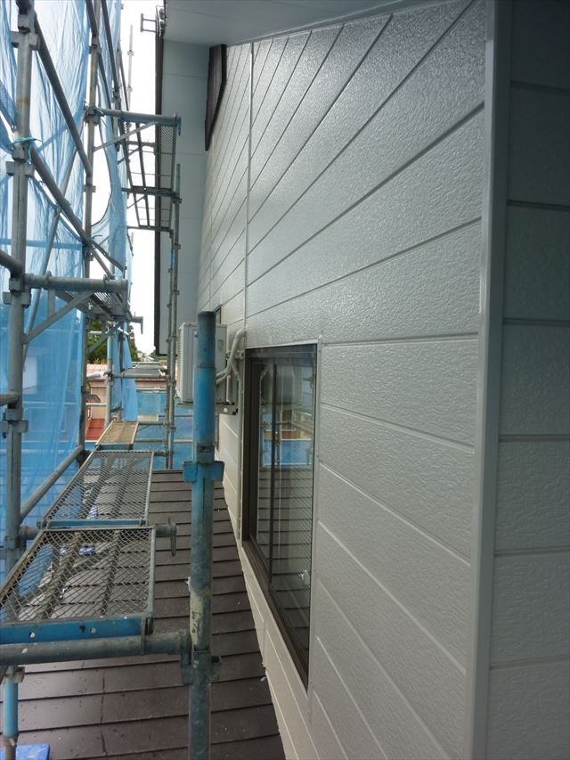 上越市板倉区の外壁塗装工事も屋根工事も終了し、いよいよ完了です！！